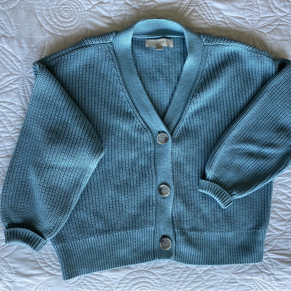 Loft V-neck cardigan sweater.
